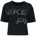 Blusa Cropped Nike Pro GRX SS - Feminina PRETO