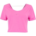 Camiseta Feminina Nike Manga Curta One Classic Dri-Fit TWST ROSA