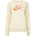 Blusão Feminino Nike sem Capuz Sportswear Club FLC FT GX Crew BEGE