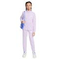 Conjunto de Agasalho Infantil Nike Sportswear Tracksuit Poly Full Zip HBR LILAS