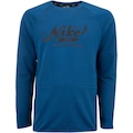 Blusão Masculino Nike Dri-Fit Fleece Crew GXF AZUL