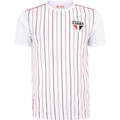 Camiseta do São Paulo Masculina Fardamento Listrada Dry BRANCO