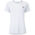 Camiseta Feminina ASICS Manga Curta Racket BRANCO/ROSA ESC
