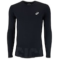 Camiseta Masculina ASICS Manga Longa Leve com Proteção UV PRETO