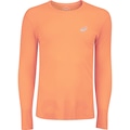 Camiseta Masculina ASICS Manga Longa Leve com Proteção UV LARANJA