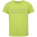 Camiseta Infantil ASICS Manga Curta Casual Cava Tradicional AMARELO CLARO
