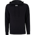 Blusa de Moletom Masculina Under Armour com Capuz Rival Fleece PRETO/BRANCO