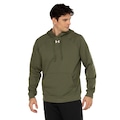 Blusa de Moletom Masculina Under Armour com Capuz Rival Fleece VERDE/BRANCO