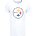 Camiseta do Pittsburgh Steelers New Era NFL Masculina Basic Time BRANCO