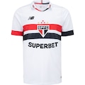 Camisa do São Paulo I 24 New Balance Masculina Torcedor BRANCO/VERMELHO