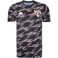 Camisa Pré Jogo do São Paulo 24 New Balance Masculina PRETO/VERMELHO