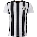 Camiseta do Santos Braziline Masculina Majestic BRANCO/PRETO