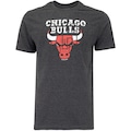 Camiseta do Chicago Bulls Masculina NBA Manga Curta City2city PRETO MESCLA
