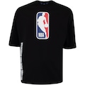 Camiseta Masculina NBA Manga Curta Logoman NB384 PRETO