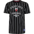 Camiseta do Chicago Bulls NBA Masculina White Stripes PRETO