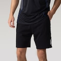 Bermuda Masculina Oxer Moletom Recorte PRETO/PRATA