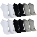 Kit de Meia ASICS No Show Soft Tamanho 34-38 com 6 Pares PRETO/BRANCO