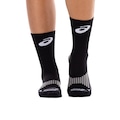 Meia Para Corrida Rally Crew 5k Cano Alto Tamanho 34-38 ASICS Adulto PRETO/CINZA