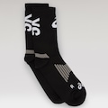 Meia Para Corrida Rally Crew 5k Cano Alto Tamanho 34-38 ASICS Adulto PRETO/CINZA