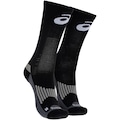 Meia de Corrida ASICS Rally Crew Cano Alto Adulto PRETO/CINZA