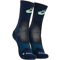 Meia Para Corrida Rally Crew 21k Cano Alto Tamanho 34-38 ASICS Adulto AZUL ESC/VERDE