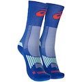 Meia Para Corrida Rally Crew 21k Cano Alto Tamanho 34-38 ASICS Adulto AZUL/LARANJA