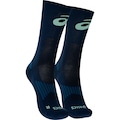 Meia de Corrida ASICS Rally Crew Cano Alto Adulto AZUL ESC/VERDE