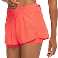 Short Feminino Oxer Duplo Vivos com Bermuda Interna e Bolsos CORAL