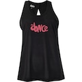 Camiseta Regata Feminina Fit Dance Transpassada PRETO