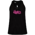 Camiseta Regata Feminina Fit Dance Transpassada PRETO/ROSA