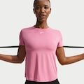 Camiseta Feminina Nike Manga Curta Dri-fit One Classic ROSA/BRANCO