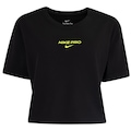 Blusa Cropped Nike Feminina Dri-Fit Pro SS PRETO