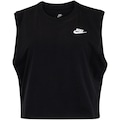 Blusa Cropped Feminina Nike Club SL Tee PRETO