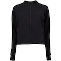 Jaqueta Feminina ASICS Malha Rib Bolso Seguro PRETO