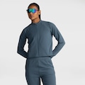 Jaqueta Feminina ASICS Malha Rib Bolso Seguro AZUL