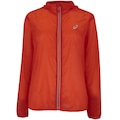 Opção de cor VERMELHO de Jaqueta Corta-Vento Feminina ASICS Repelente à Água com Capuz Toyama