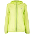 Jaqueta Corta-Vento Feminina ASICS Repelente à Água com Capuz Toyama VERDE