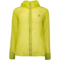 Jaqueta Corta-Vento Feminina ASICS Repelente à Água com Capuz Toyama AMARELO CLARO