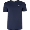 Camiseta Masculina ASICS Manga Curta Selada Respirável AZUL ESCURO