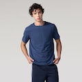 Camiseta Masculina Oxer Básica Algodão Antiodor AZUL ESCURO