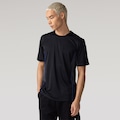 Camiseta Masculina Oxer Manga Curta Recorte com Vivo PRETO