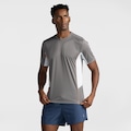 Opção de cor CINZA ESCURO de Camiseta Masculina Oxer Manga Curta Recorte com Vivo