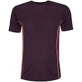 Camiseta Masculina Oxer Manga Curta Recorte com Vivo ROXO ESCURO
