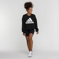 Blusão adidas sem Capuz Moletom Big Logo PRETO/BRANCO