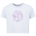 Blusa Cropped Juvenil Oxer Casual BRANCO/ROSA