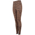 Calça Legging Feminina FitDance Cós Médio Estampada AMARELO CLA/PRETO
