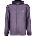 Jaqueta Masculina ASICS com Capuz Ultraleve Packable Repelente à Água ROXO
