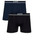 Kit de 2 Cuecas Lupo Boxer Sem Costura AZUL ESC/PRETO