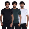 Kit de Camisetas Masculina Oxer Regulação Térmica 3 Unidades VERDE ESC/PRETO