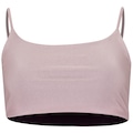 Top Fitness sem Bojo Oxer Baixa Sustentação Brilho Reversível Adulto ROXO ESC/ROSA CLA